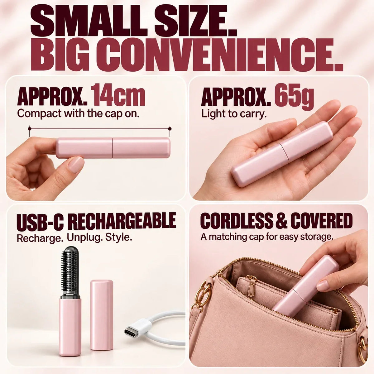 Fast Heating Curler – Mini Cordless Hair Styler