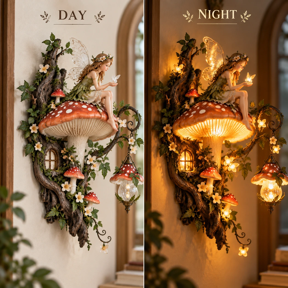 ✨ 50% OFF — Enchanted Mushroom Fairy Wall Light 🧚🍄