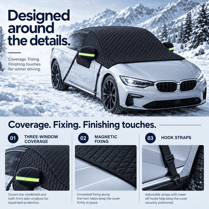 Magnetic Windshield Protector – Snow, Ice & All-Weather Car Cover