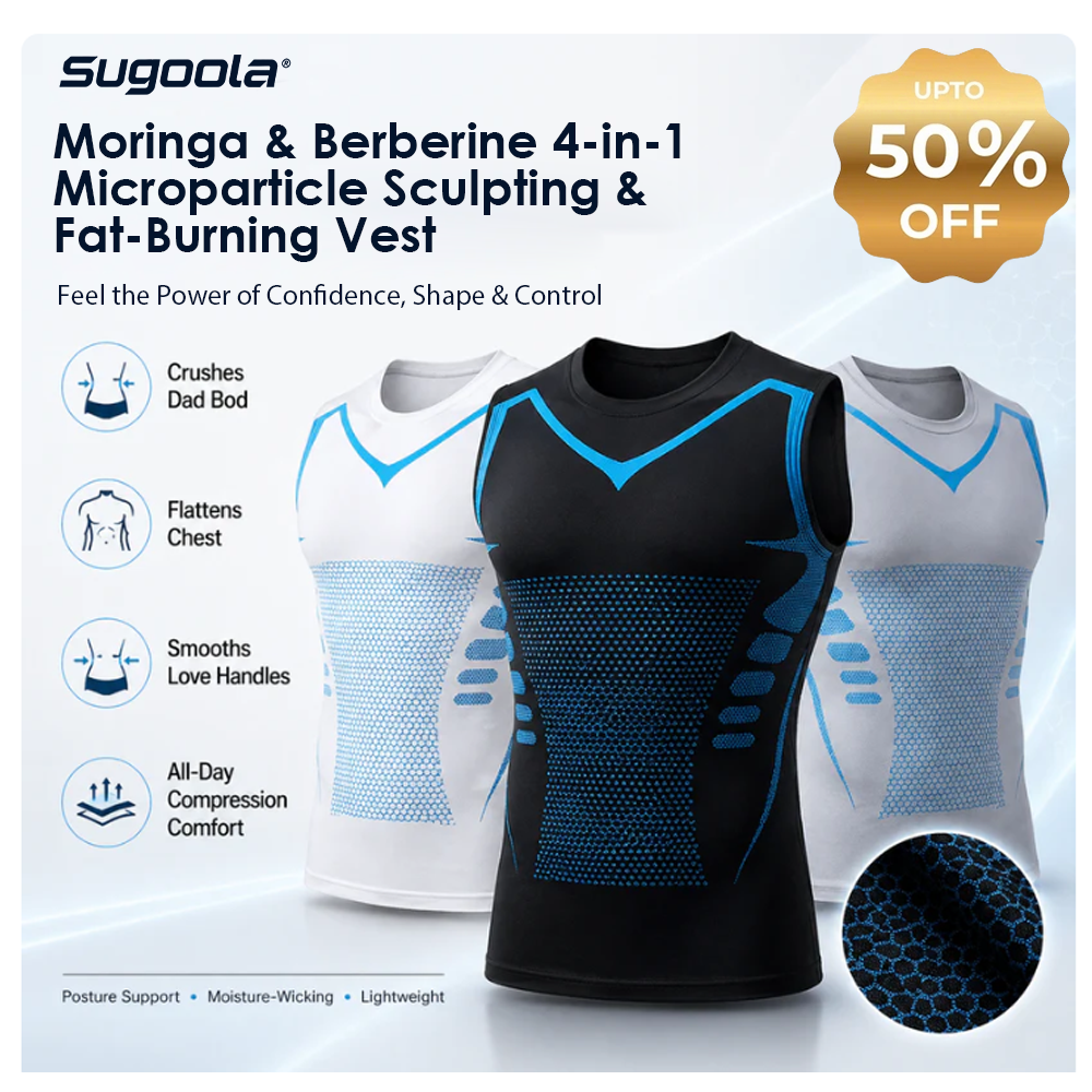 Sugoola® Moringa & Berberine 4-in-1 Microparticle Sculpting & Fat-Burning Vest💪💪💪