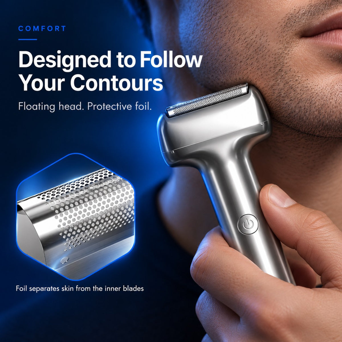 Men’s Rechargeable Foil Electric Shaver – Close Shave, Cordless & Portable, Wet & Dry 🔥