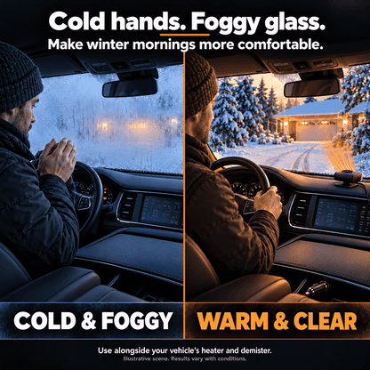 Portable Car Heater – Fast Windshield Defrost & Defog ✨