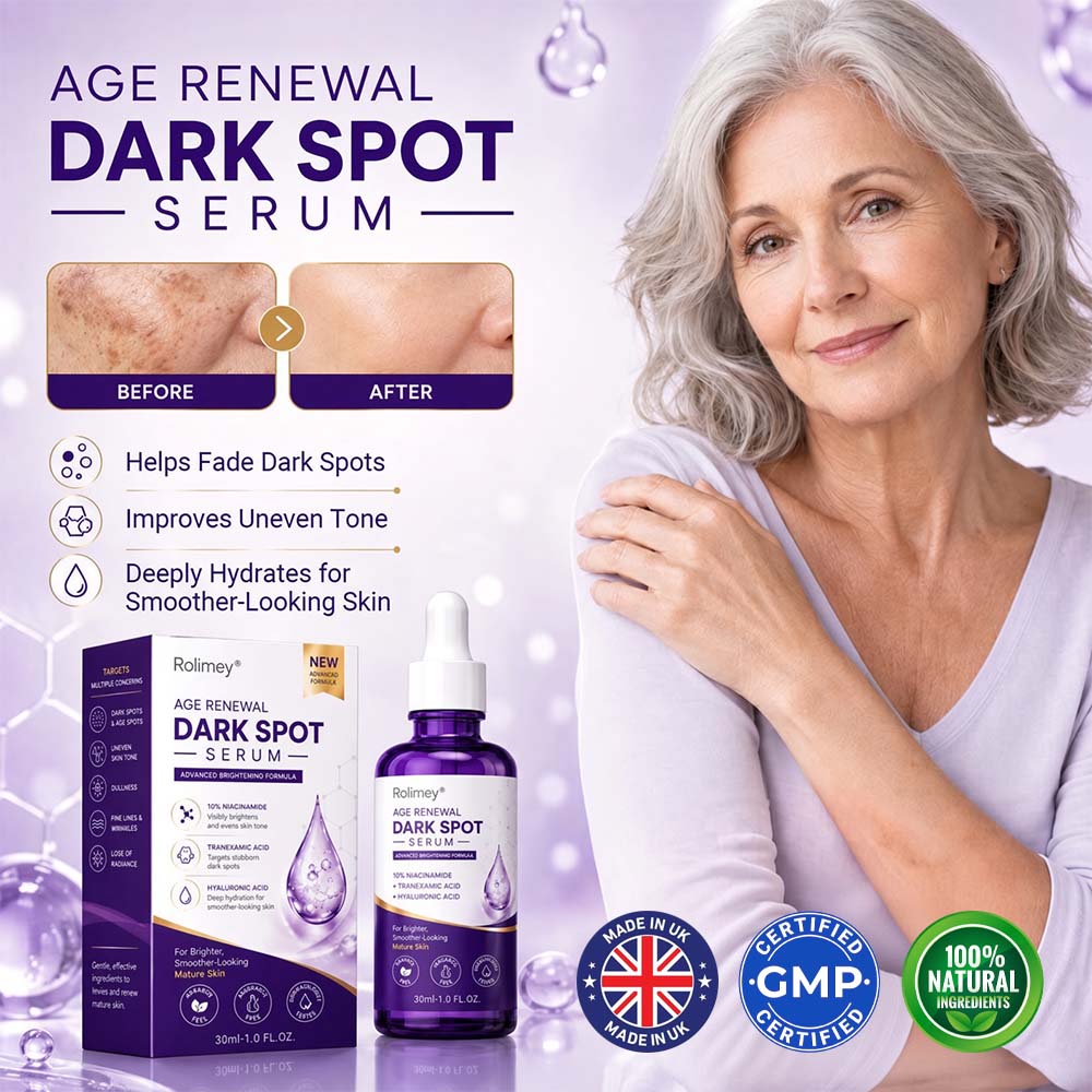 ✨ Rolimey® Age Renewal Dark Spot Serum — Infused with 10% Niacinamide, Tranexamic Acid & Hyaluronic Acid for Brighter, Smoother-Looking Mature Skin 🍀🍀