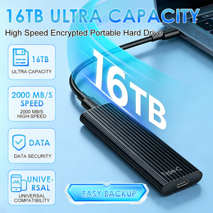 🏆Flash Sale⚡ 50K+ SOLD! Almost Gone-🔥16TB Large-Capacity Type-C Portable Mini SSD⚡-up