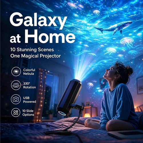 💡BVJ® Plug-and-Play HD Galaxy & Ocean Projector Night Light 🥳 Over 50,000 satisfied users🏆