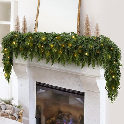 Pre-lit Christmas Cedar Garland