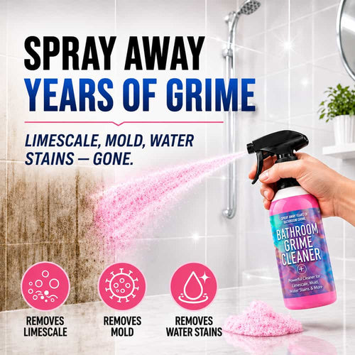 Spray Away Years of Bathroom Grime — Powerful Cleaner for Limescale, Mold, Water Stains & More ✨✨