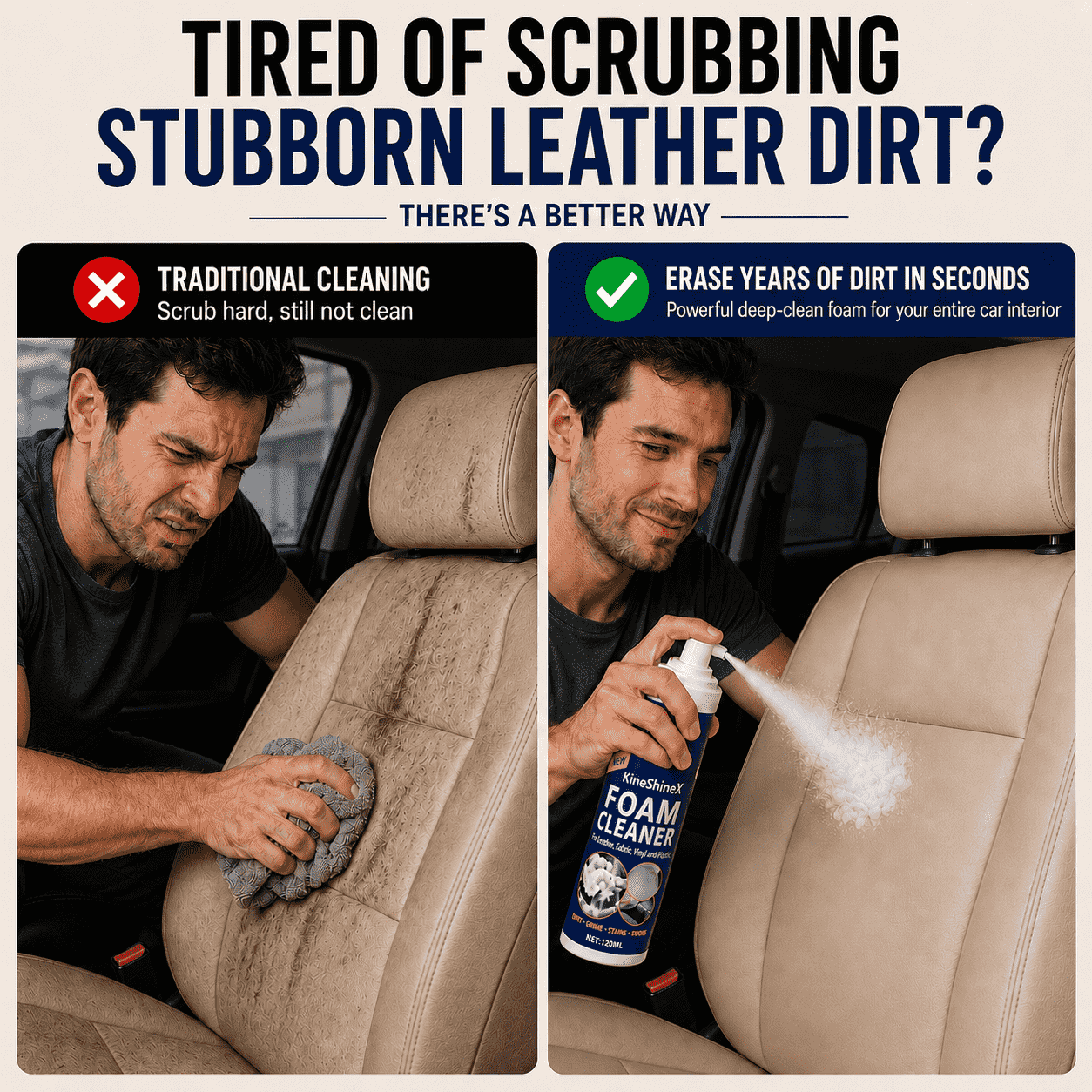 Erase Years of Dirt in Seconds — Powerful Deep-Clean Foam for Your Entire Car Interior🎄