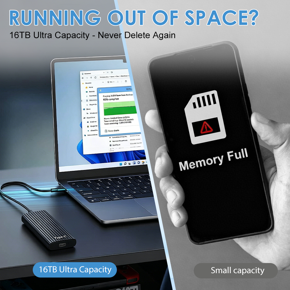 🏆Flash Sale⚡ 50K+ SOLD! Almost Gone-🔥16TB Large-Capacity Type-C Portable Mini SSD⚡-up