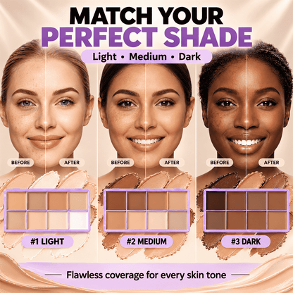🎨 8-Color Matte Concealer Palette – Waterproof, Full-Coverage for Correction, Contour & Tattoo Cover ✨