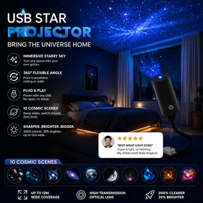 💡BVJ® Plug-and-Play HD Galaxy & Ocean Projector Night Light 🥳 Over 50,000 satisfied users🏆