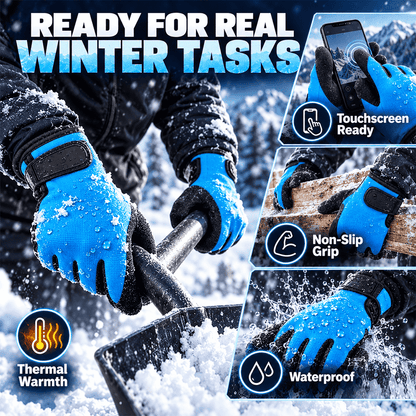 Fleece-Lined Waterproof Winter Gloves – Warm, Dry & Ready for Any Job!