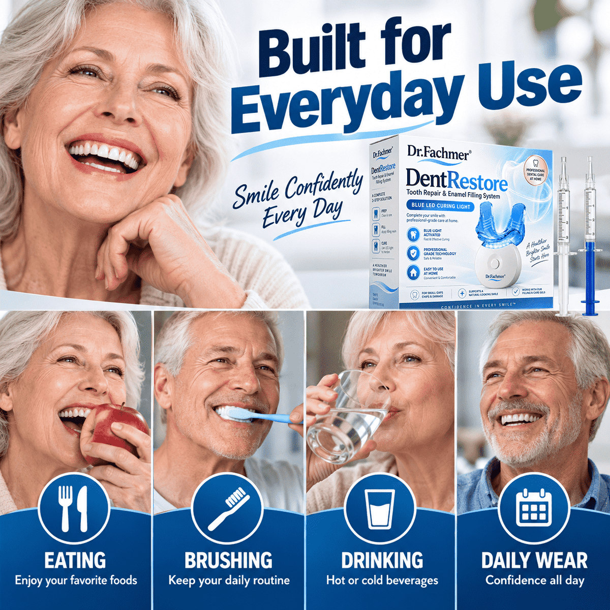 Dr.Fachmer® DentRestore Tooth Repair & Filling System 🦷