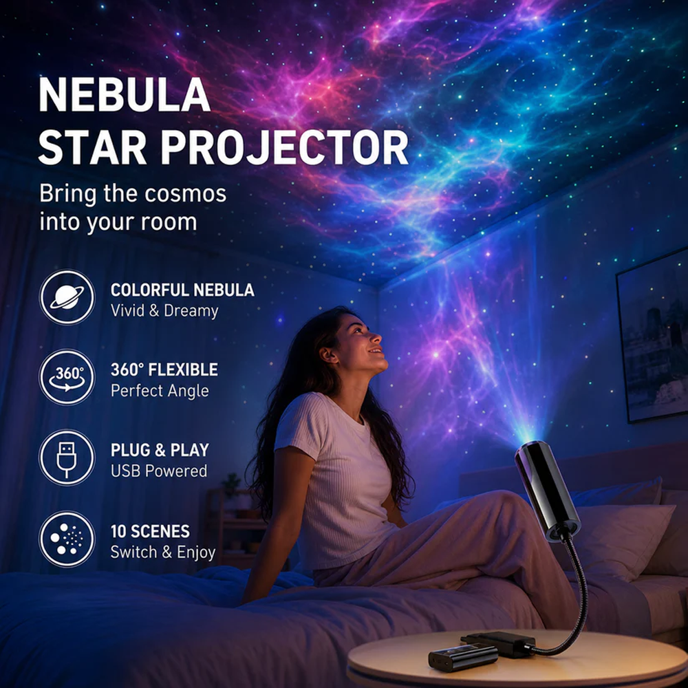 💡BVJ® Plug-and-Play HD Galaxy & Ocean Projector Night Light 🥳 Over 50,000 satisfied users🏆