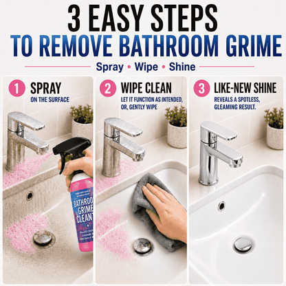 Spray Away Years of Bathroom Grime — Powerful Cleaner for Limescale, Mold, Water Stains & More ✨✨