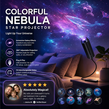 💡BVJ® Plug-and-Play HD Galaxy & Ocean Projector Night Light 🥳 Over 50,000 satisfied users🏆