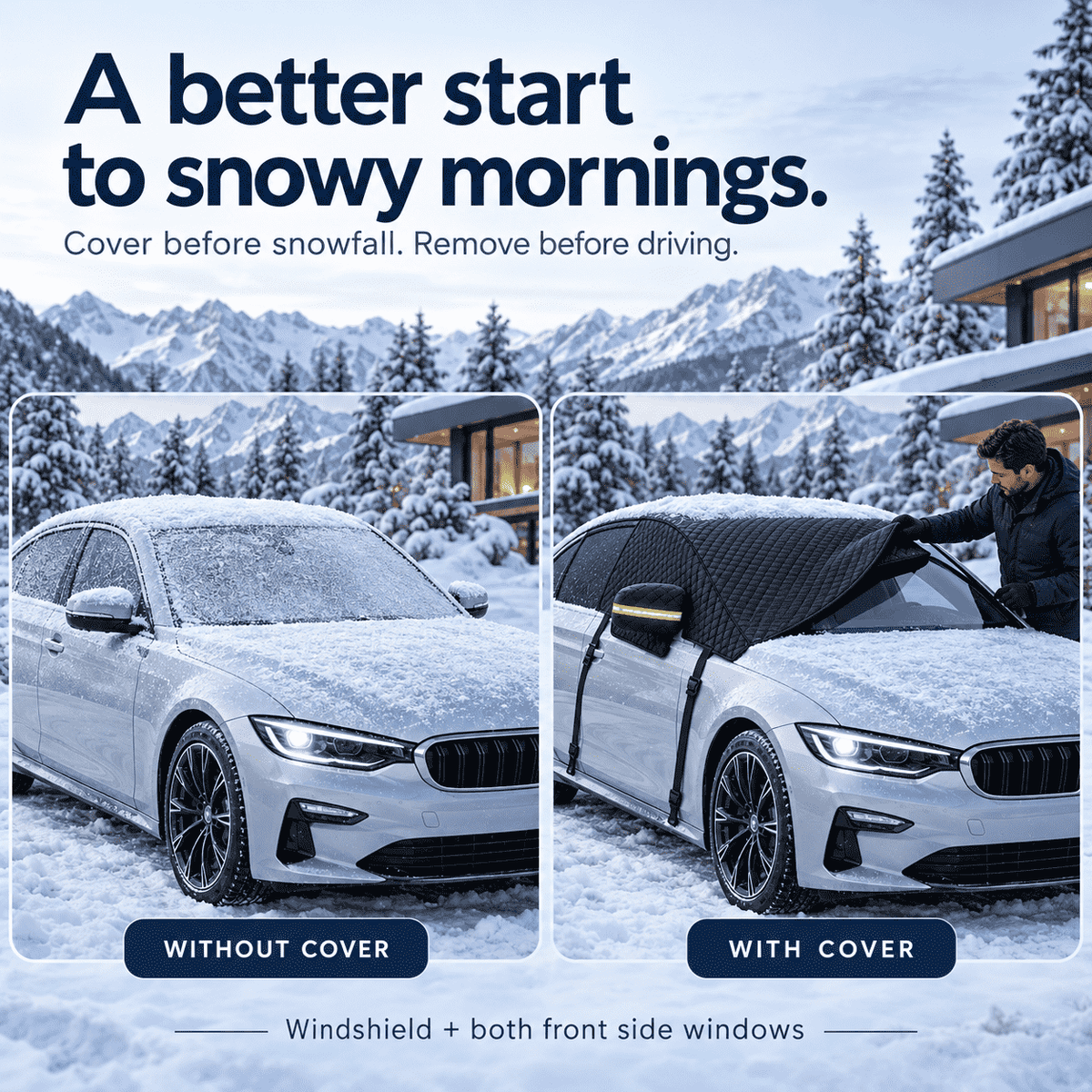 Magnetic Windshield Protector – Snow, Ice & All-Weather Car Cover