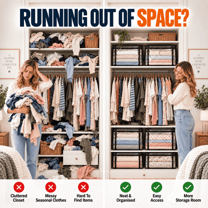 Large Capacity Transparent Storage Bag — Clothes, Bedding & Home Organisation