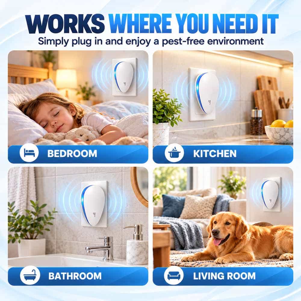Ultrasonic Pest Repeller – Chemical-Free Home Protection for 40+ Pests