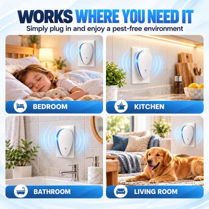 Ultrasonic Pest Repeller – Chemical-Free Home Protection for 40+ Pests