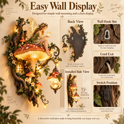 ✨ 50% OFF — Enchanted Mushroom Fairy Wall Light 🧚🍄