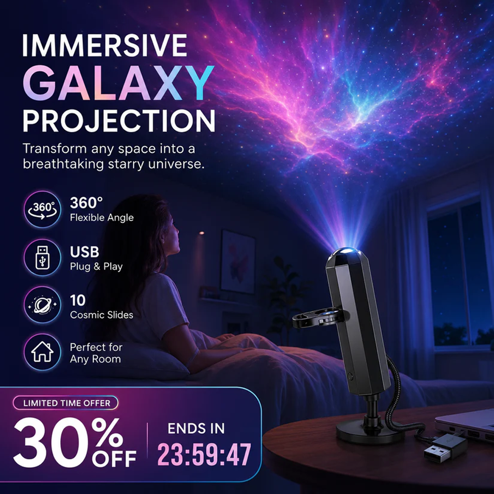 💡BVJ® Plug-and-Play HD Galaxy & Ocean Projector Night Light 🥳 Over 50,000 satisfied users🏆