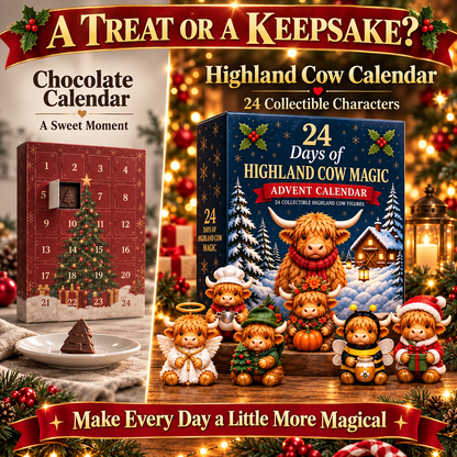 24 Days of Highland Cow Magic – Christmas Advent Calendar