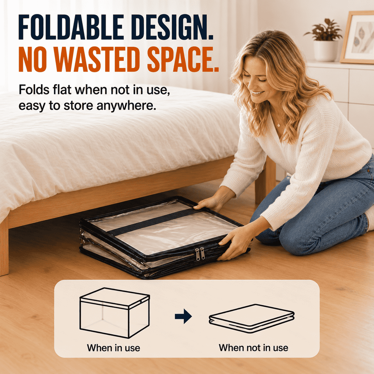 Large Capacity Transparent Storage Bag — Clothes, Bedding & Home Organisation