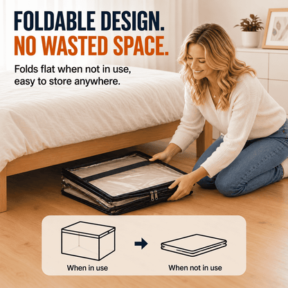 Large Capacity Transparent Storage Bag — Clothes, Bedding & Home Organisation