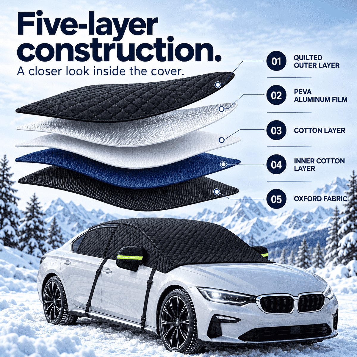 Magnetic Windshield Protector – Snow, Ice & All-Weather Car Cover