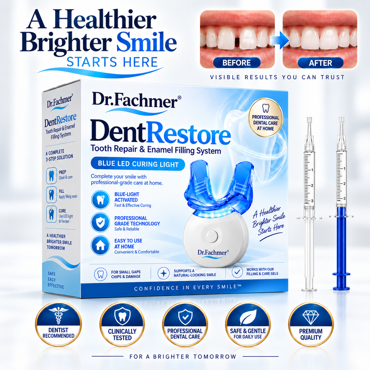 Dr.Fachmer® DentRestore Tooth Repair & Filling System 🦷