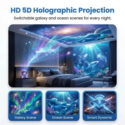 🔮Night Light Projector - Smart Holographic Star Projector✨