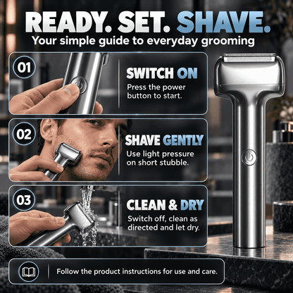 Men's Rechargeable Foil Electric Shaver – Efficient Close Shaving, Cordless Portable Wet & Dry Beard Razor for Daily Grooming
