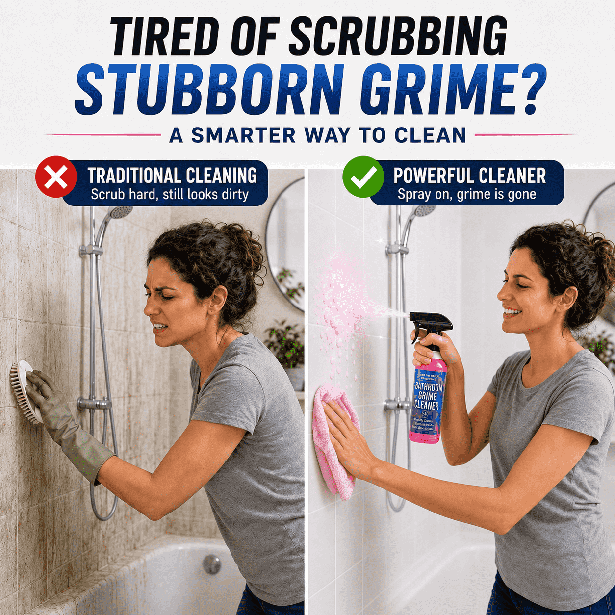 Spray Away Years of Bathroom Grime — Powerful Cleaner for Limescale, Mold, Water Stains & More ✨✨
