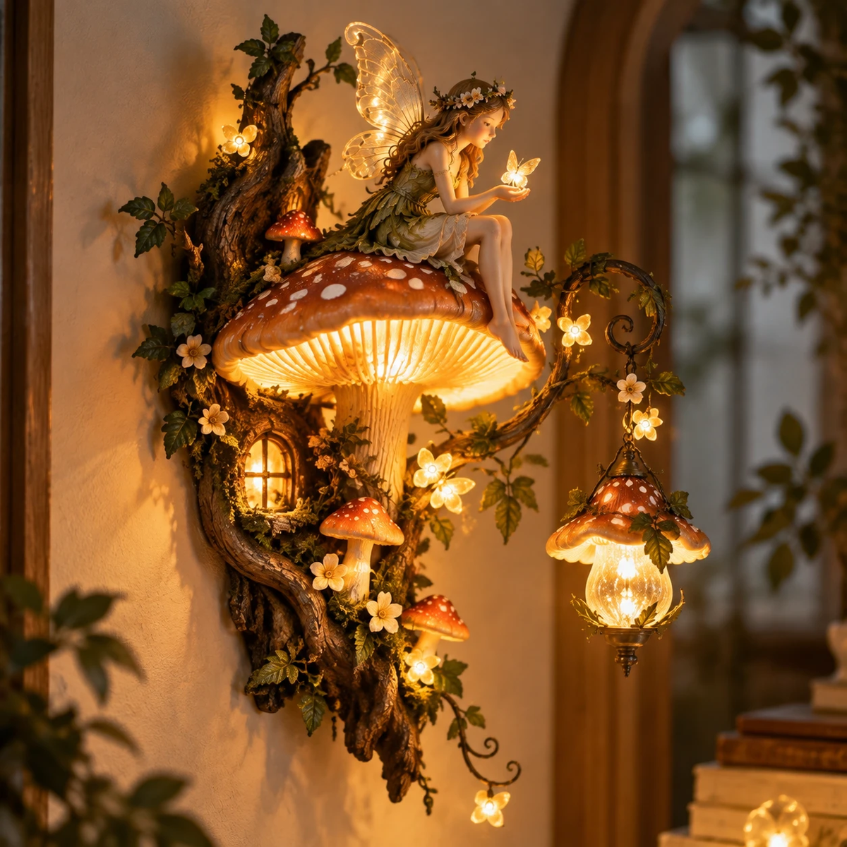 ✨ 50% OFF — Enchanted Mushroom Fairy Wall Light 🧚🍄